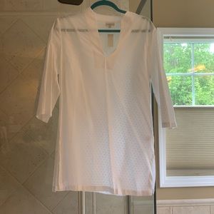 White bathing suit coverup size small NWT